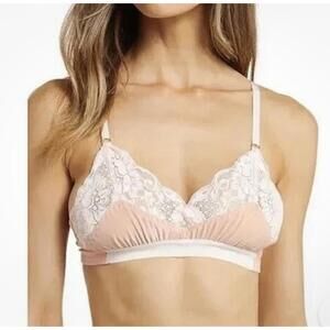 We Are HAH Lounge Bralette XS NWT Copper Rose Lace Trim Soft Cup 80205